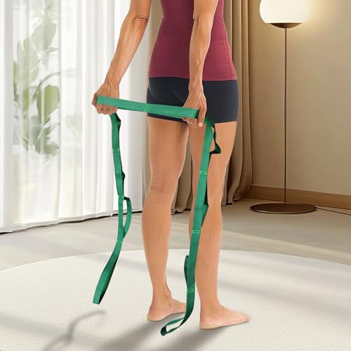 Stretching Strap Yoga Strap Physical Therapy for Home Workout, Exercise, Pilates and Gymnastics, 10 Loops Non-Elastic Stre...