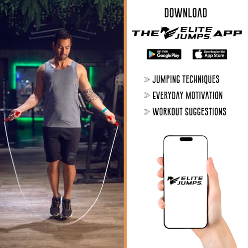 Fit Plus Pro Freestyle PVC Jump Rope for Tricks - Long Handles with Non-Slip Grip Tape - Adult Jump Ropes for Fitness