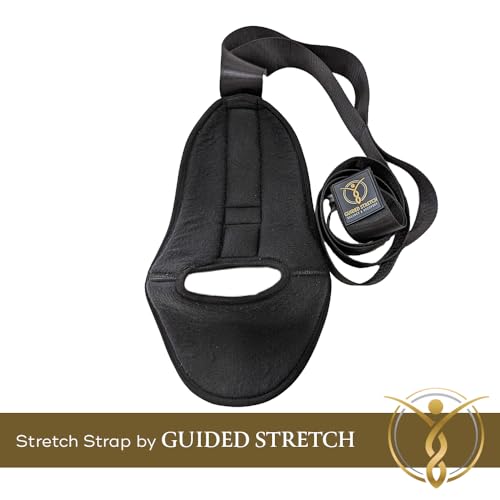 Guided Stretch Yoga Strap with Versatile Loops, No Velcro, Improve Flexibility & Mobility, Relieve Joint Pain!