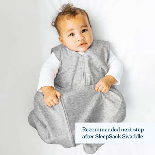 HALO Sleepsack Wearable Blanket 100% Cotton, Heather Grey, Small