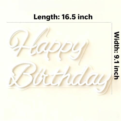 THIIXDAI Happy Birthday Neon Sign for Wall Decor, Happy Birthday Light Up Sign, Art Decoration Neon Light, Happy Birthday ...
