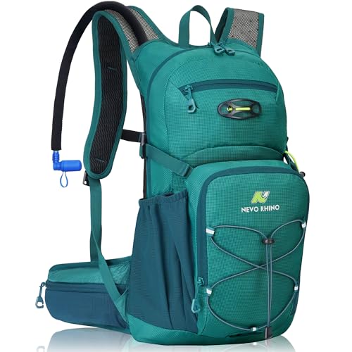N NEVO RHINO Hydration Backpack, 18L Multipurpose Hiking Backpack with 3L Water Bladder, Water Backpack Insulated Hydratio...