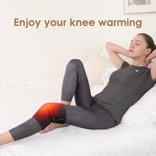 COMFYTHERA Heated Knee Brace for Knee Pain Relief, Heating Pad for Knee Brace, Heated Knee Wrap for Knee Warmer Arthritis