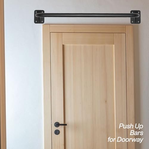 Purife Wall Mounted Doorway Pull Up Bar, Heavy Duty Strength Training Pull-Up Bars for Doorframe, Support Beam or Joist Mo...