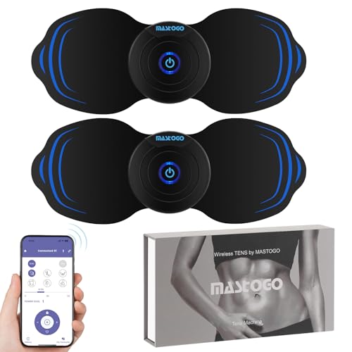 MASTOGO Wireless Tens Unit Muscle Stimulator - Two Sets of Tens Unit Massager for Pain Relief - Up to 12 Mode 20 Intensity...