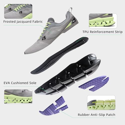 DIPAIYING Men's Breathable Walking Shoes Non Slip Tennis Athletic Sneakers Comfortable Running Gym Workout Jogging Cross T...