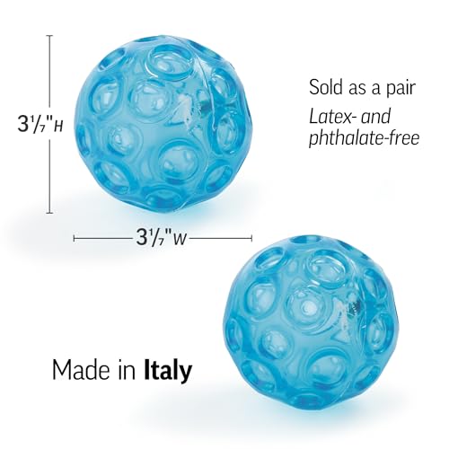 OPTP Franklin Method Small Blue Textured Ball Set (Pair) - Inflatable Myofascial Release Ball Set, Massage Balls for Back ...
