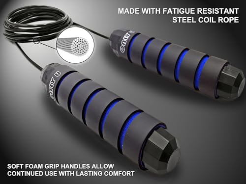 Jump Rope Workout Fitness Exercise Equipment Home Gym, Men Women and kids, Health,From Only U, (Multiple Colors)