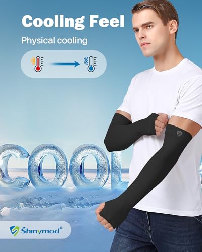 SHINYMOD Arm Sleeves for Men Women UV Sun Protection Compression Arm Warmer Tattoo Cover Up, Sports Golf Cooling Sleeves