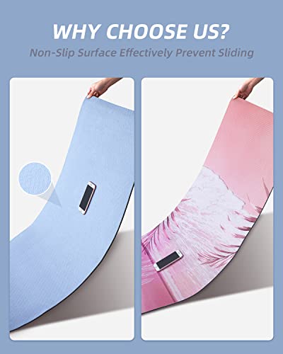 COOLMOON Yoga Mat Non Slip, Anti-Tear 1/4 Thick TPE Yoga Mats for Women and Men, 72"x24" Exercise & Fitness Mat with Carry...