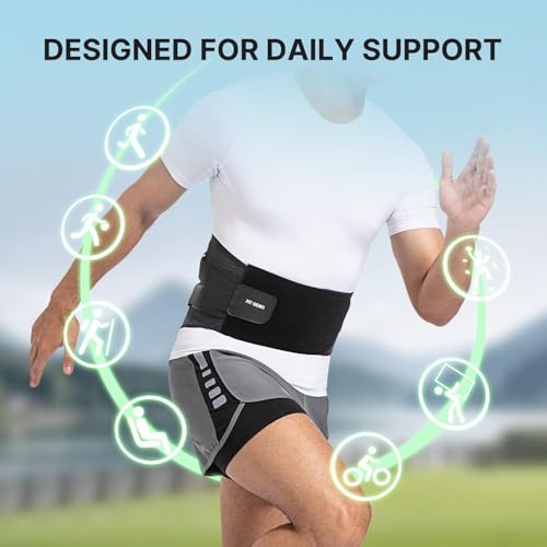 Fit Geno Back Brace for Lower Back Pain Men & Women: Adjustable Lumbar Support Brace for Pain Relief - Breathable Waist Be...