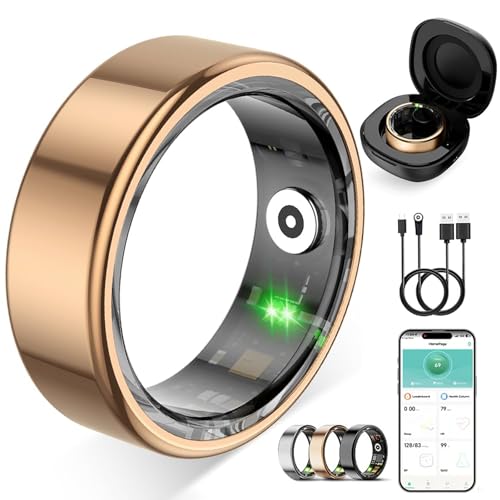 Smart Ring for Women Men,Fitness Tracker Ring with Heart Rate, Sleep Monitoring, Blood Oxygen, Step Counting for iOS and A...