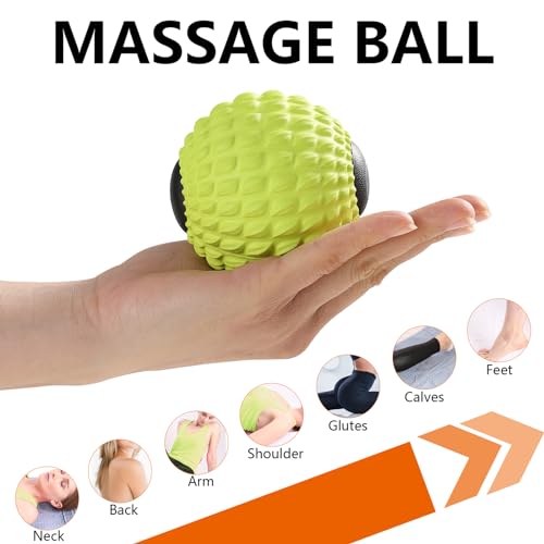 MURLIEN Massage Roller Ball, Deep Tissue Massager for Myofascial Release, Mobility Ball for Exercise and Workout Recovery,...