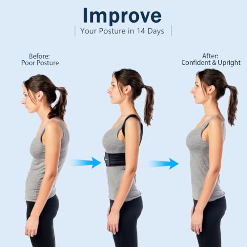 Mercase Professional Posture Corrector for Women and Men - Back Brace to Stop Slouching, Adjustable Full Back Support, Imp...