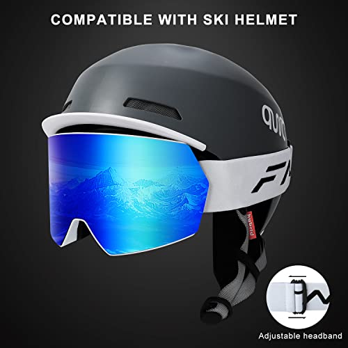 FMY Ski Goggles for Men Women & Youth - Anti Fog UV400 Protection Snowboard Snow Skiing Goggles for Adult