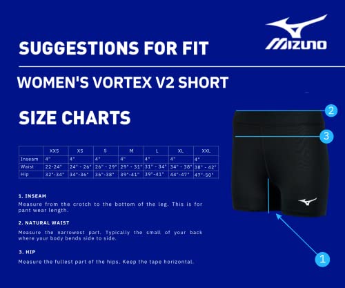 Mizuno Womens Vortex V2 Volleyball Short