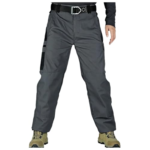 Cargo Pants Men Water Resistant Ripstop Tactical Work Joggers Pants Stretch Lightweight Outdoor Hiking Straight Leg Trousers