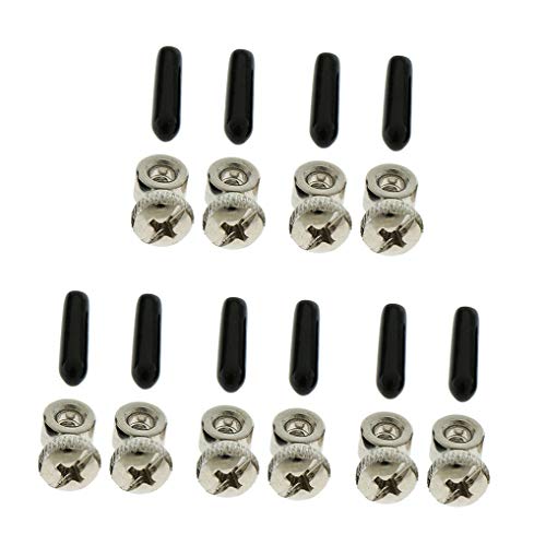Yiotfandoll 5 Sets Replacement Jump Rope Adjustable Screws End Caps for Speed Cable Jump Ropes Parts Accessory