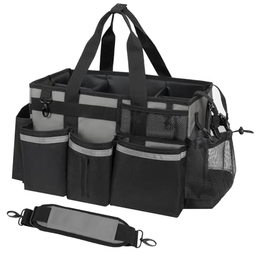 SCAVATA Wearable Cleaning Caddy, Cleaning Caddy Supplies Organizer with Handle & Shoulder Straps for Housekeepers, Under S...