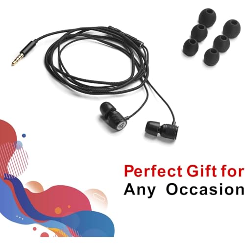 LUDOS Ultra Wired Earbuds in-Ear Headphones, 5 Years Warranty, Earphones with Microphone, Noise Isolating Ear Buds, Memory...