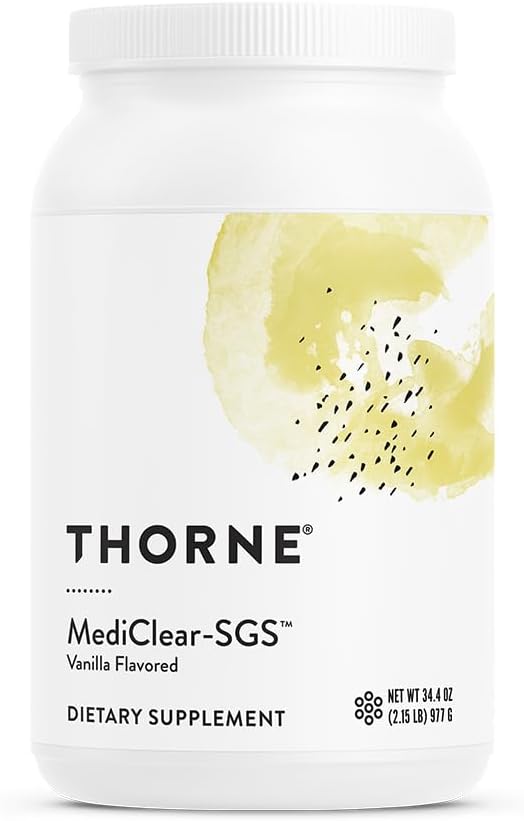 THORNE MediClear-SGS - Foundational Support, Eliminate Environmental and Dietary Toxins* - Rice and Pea Protein-Based Drink Powder with a Complete Multivitamin-Mineral Profile - Vanilla - 34.4 Oz