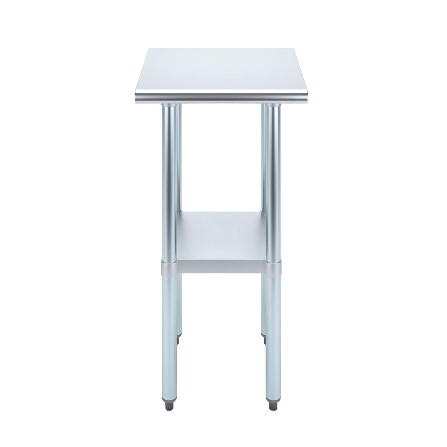AmGood 18 in. x 18 in. Stainless Steel Work Table | Metal Kitchen Food Prep Table | NSF
