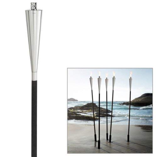 Blomus Cone Torch 65092, Polished Stainless Steel, Black Finish
