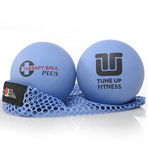 Tune Up Fitness – Therapy Ball PLUS Pair in Tote | Lacrosse Ball Upgrade - Massage Therapy Balls for Myofascial Release | ...