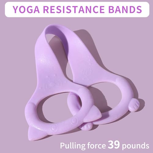 Figure 8 Fitness Resistance Band with Handles, Arm & Back Training Elastic Rope for Pure Barre Workout, Chest, Shoulder St...