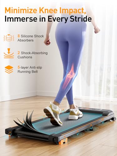 Walking Pad Treadmill with Incline and APP, Under Desk Portable Treadmill for Home Office with 265 Lbs Weight Capacity 2.5...