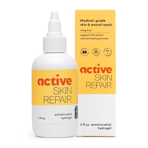 Active Skin Repair First Aid Healing Skin Hydrogel - Natural & Non-Toxic Repairing Ointment with Hypochlorus Acid for Mino...