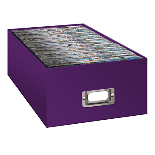 Pioneer B-1 Photo / Video Storage Box - Holds Over 1,100 Photos Up To 4X6 Or 10 Vhs Videos, Solid Color: Bright Purple.