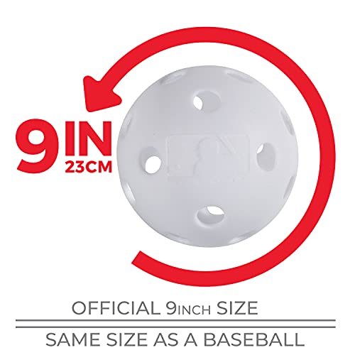 Franklin Sports Plastic Baseballs - Indestruct-A-Ball Plastic Batting Practice Baseballs - Plastic Training Balls - MLB Of...