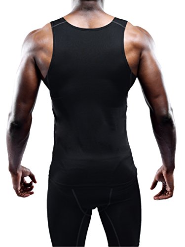 NELEUS Men's 3 Pack Athletic Compression Under Base Layer Sport Tank Top