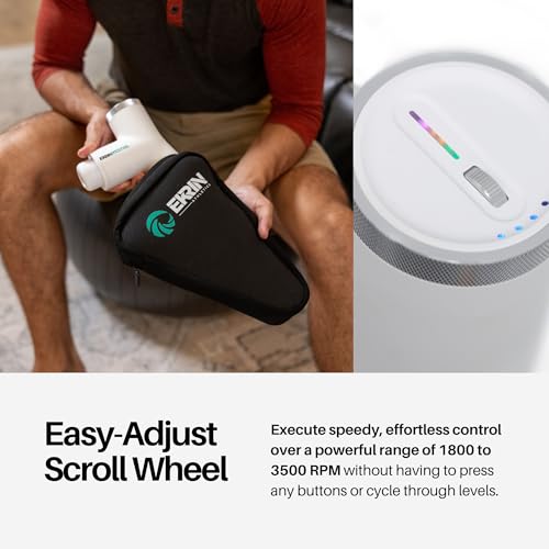 Ekrin Athletics White Kestrel Percussive Massager - Enhanced Precision & Comfort for Elite Muscle Recovery & Wellness - Re...