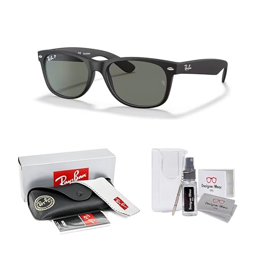 Ray-Ban RB2132 POLARIZED NEW WAYFARER Square Sunglasses For Men For Women +BUNDLE with ACCESSORY EYEWEAR KIT