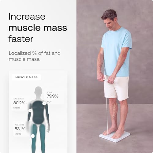 WITHINGS Body Scan - Smart Scale with Segmental Body Composition Analysis, Weighing Scales Body Weight & Vascular Age, Vis...