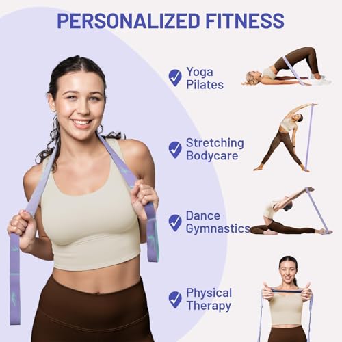 Slim Panda Stretch Strap, Multi-Loop for Physical Therapy,Elastic Yoga Stretching Strap for Dance,Yoga, Pilates & Gymnasti...