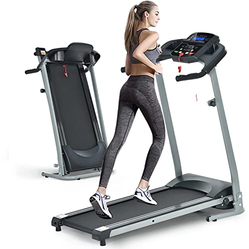 Home Foldable Treadmill with Incline, Folding Treadmill for Home Workout, Electric Walking Treadmill Machine 15 Preset or ...