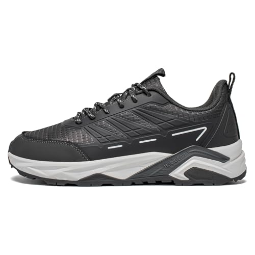 HOBIBEAR Men's Trail Hiking Shoes Wide Fit - Lightweight Low Top Breathable Sneakers for Walking, Trekking & Outdoor Adven...