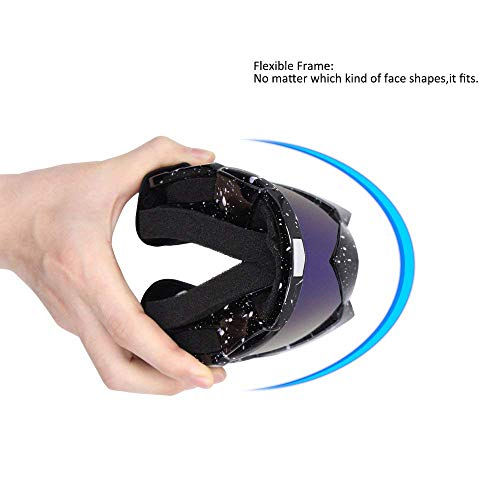 4-FQ Motorcycle Goggles Dirt Bike Goggles Windproof ATV Dustproof Racing GogglesScratch Resistant Ski Goggles Protective S...