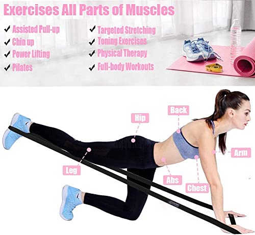 Long Resistance Bands, Fabric Resistance Bands Stretch Bands for Exercise Bands Resistance Bands Set Elastic Resistance Ba...