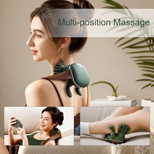DrVibro Neck Massager, Shiatsu Neck and Back Massager with Heat, 4D Kneading Simulated Human Hand Design Electric Deep Tis...