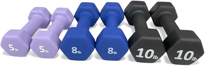 Rainforest Basics Neoprene Coated Dumbbell Hand Weight Set