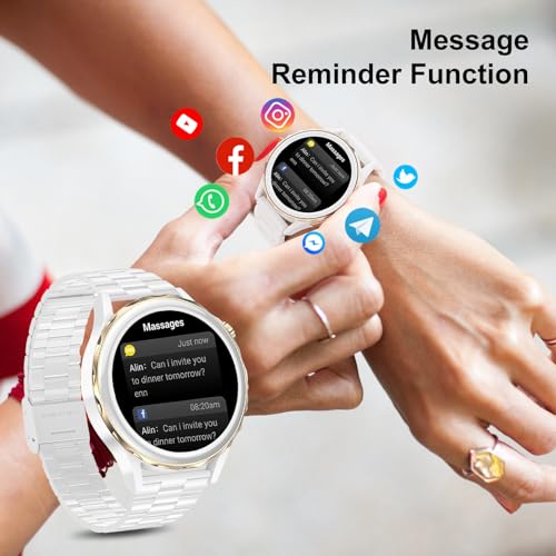 soinfo Smart Watches for Women(Answer/Make Call),Full Touch Fitness Tracker Watches with/Sleep/Heart Rate Monitor 100 Spor...