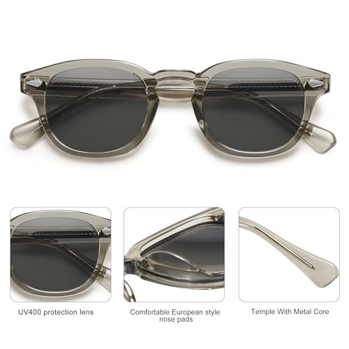 SOJOS Retro Small Round Sunglasses for Men Women Trendy Circle Style UV400 Lenses Unisex Sun Glasses SJ2251