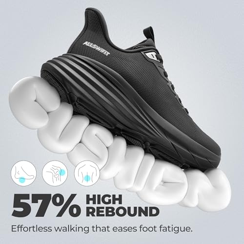 ALLSWIFIT Women's Slip On Walking Shoes Hands-Free Cushion Running Tennis Non-Slip Comfortable Gym Workout Athletic Breath...