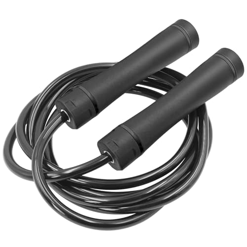 FEELCAT Weighted Jump Rope for Workout Fitness(1.1LB), 10MM Solid PVC Rope,Tangle-Free Ball Bearing Rapid Speed Skipping R...