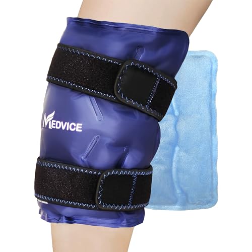 Medvice Ice Pack with Cold Compression for Knee Pain Relief, Swelling, Knee Replacement Surgery, Arthritis, and Injury Rec...
