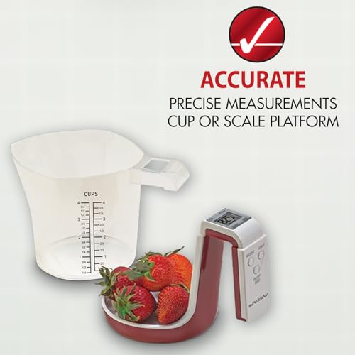 SmartHeart Digital Kitchen Measuring Cup Scale | Accurate Measurements with Cup Or Scale Platform | Unit Conversion Grams,...